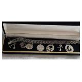Vintage Sterling Silver Charm Bracelet