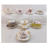 Collection Of 8 Different Tea Cup And Saucer Sets