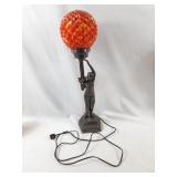 1920s art Deco nude figurine with end of day lamp