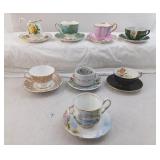 Tea Cup And Saucer Lot Of 8 Different Sets