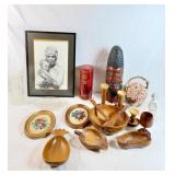 Lot To Include Several Carved Wood Bowls, Wood