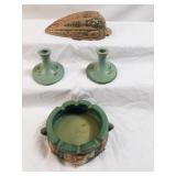 4 Piece Lot Of Vintage Roseville Pottery