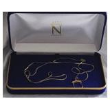 10K Gold  30" Chain with10K Memories Charm Holder