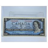 1954 Canadian Five Dollar Bill Uncirculated