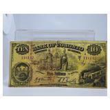1935 Bank of Toronto $10 Bill Ripped