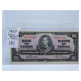 1937 Canadian Ten Dollar Bill