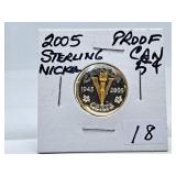 2005 Sterling Proof Canadian Nickel Hard to Find