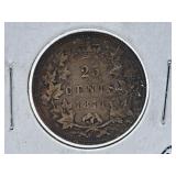 Very Fine 1874 Canada Quarter
