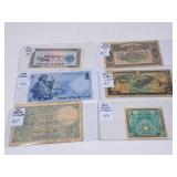 Group of Six World Notes - See Photos