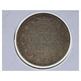 Fine 1885 Newfoundland Twenty Cent Coin