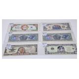 Group of Six Fantasy Bills Uncirculated - See
