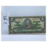 Group of Two 1937 Canadian One Dollar Bills