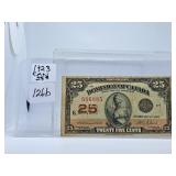 Group of Two 1923 Canadian $.25 Bills