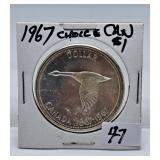 1967 Choice Uncirculated Canadian Silver Dollar
