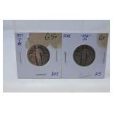 Good 1927 and 1928 U.S.A. Quarters