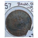 1857 Bank of Upper Canada Penny
