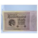 1923 German 100,000 Mark Note