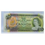 1969 Choice Uncirculated $20 Canadian Bill