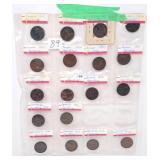 18 British Half Pennies Starting in 1861 - Nice