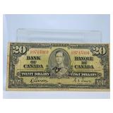 1937 Canadian $20 Bill