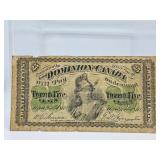 Rare 1870 Canadian $.25 Bill