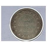 Very Fine 1888 Newfoundland Twenty Cent Coin