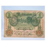 1908 German 50 Mark Note