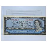 Rare 1954 Replacement Canadian Five Dollar Bill