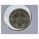Mint State 1943 Newfoundland Nickel