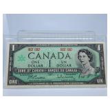 1967 Choice Uncirculated Canadian One Dollar Bill