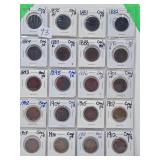 20 Big Canadian Pennies Starting in 1859 Very
