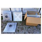 10 exhaust vents - 23"×23"