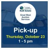 Pickup Thursday, October 23, 2025, at 1-5 pm