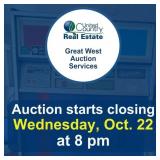 Auction begins to close Wednesday, October 22,