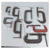 Assortment of c clamps