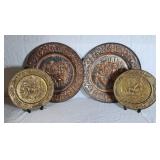 4 Decorative Metal Plates
