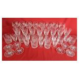 Assortment of Crystal Stemware & Coasters -