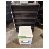 Media storage shelf and side table