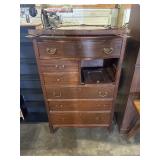 Vintage wooden dresser with mirror *needs small