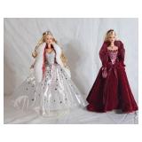 2002 Holiday Celebration Barbie & 2001 Holiday