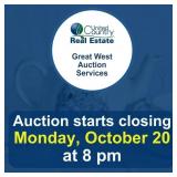 Auction begins to close Monday, Oct. 20, at 8 pm