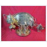Beautiful Silverplate Tea & Coffee Service, Large