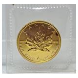 1982 Canada $5 Gold 1/10 oz 99.99% coin