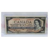 1954 Canada $100 Bill VF. Devils Face