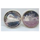 1987 & 1986 Canada $1 Coins