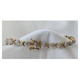 2 tone 925 Sterling Silver Bracelet