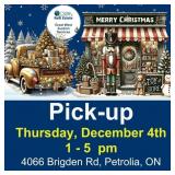 Pickup Thursday, December 4, 2025, at 1-5 pm