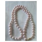 Pink Pearls 14k gold clasp