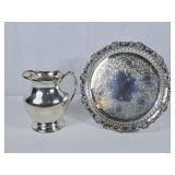 Primrose Silver Plate Water Pitcher & Rideau