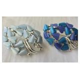 (2) Vintage signed Coro Thermoset Brooches